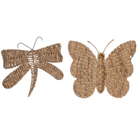 Dekoracja ścienna Home ESPRIT Naturalny Shabby Chic 44 X 4 X 46 CM (2 Sztuk)