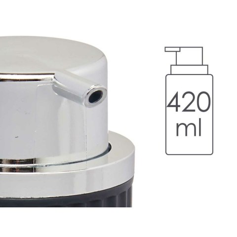 Dozownik mydła Berilo Antracyt Plastikowy 420 ml 7 x 14,5 x 8,5 cm (16 Sztuk)