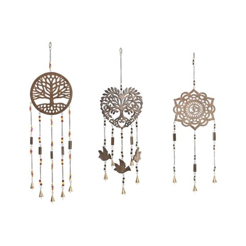 Figurka Dekoracyjna Home ESPRIT Brązowy Drzewo Serce Słońce 20 x 20 x 61 cm (3 Sztuk)