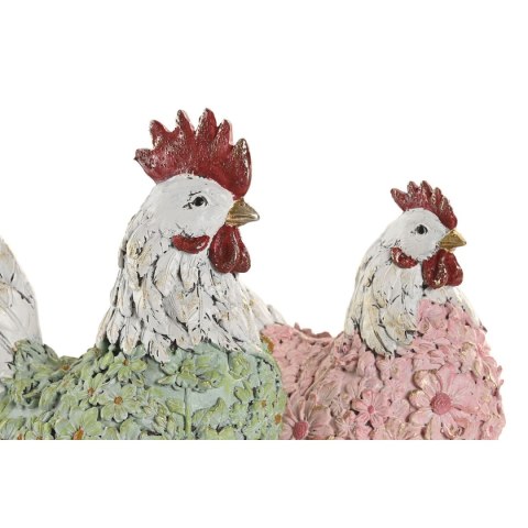 Figurka Dekoracyjna Home ESPRIT Kolor Zielony Różowy (2 Sztuk)