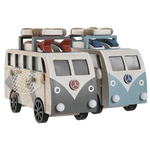 Figurka Dekoracyjna Home ESPRIT Niebieski Biały Terakota 22 x 7 x 14 cm (2 Sztuk)