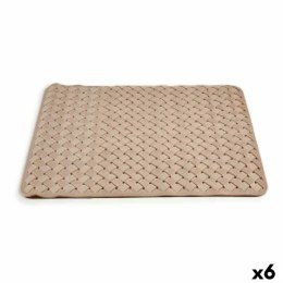 Mata do kąpieli Berilo Beżowy PVC 0,03 x 50 x 50 cm (6 Sztuk)