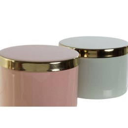 Pudełko na biżuterię DKD Home Decor Kolor Zielony Koral Żelazo 13 x 13 x 9 cm (2 Części) (2 Sztuk)