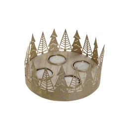 Świąteczny świecznik DKD Home Decor Złoty Naturalny 16,5 x 16,5 x 8,5 cm (2 Sztuk)