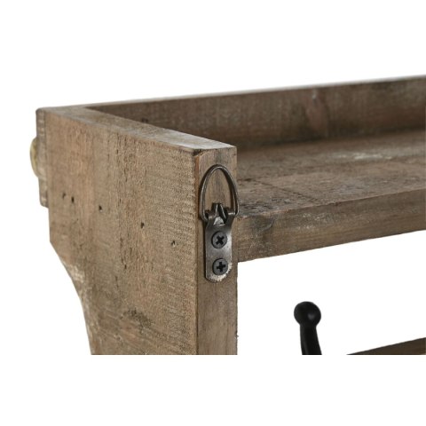 Wieszak ścienny Home ESPRIT Brązowy Czarny Drewno Metal 67 x 17 x 27 cm