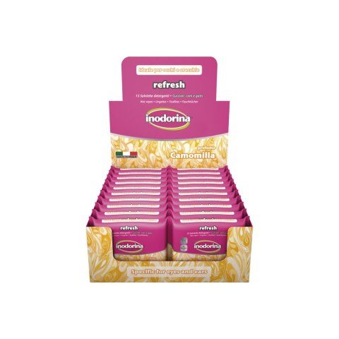 Chusteczki Nawilżające dla Zwierząt Inodorina Refresh 24 Sztuk