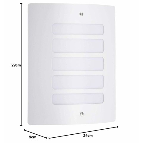 Kinkiet Ścienny Brilliant Todd Biały Metal Plastikowy 60 W E27