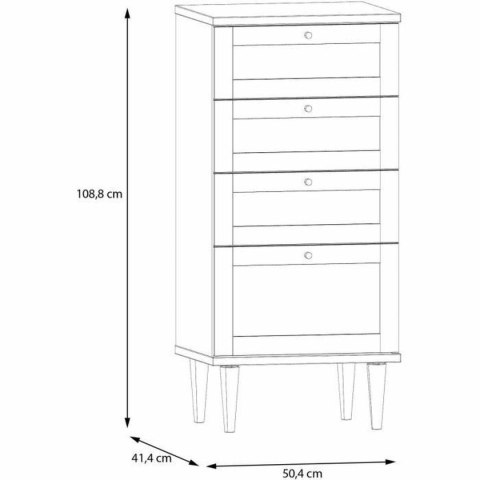 Komoda Beżowy 50,4 x 41,4 x 108,8 cm