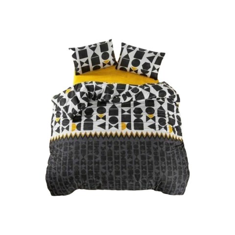 Komplet poszewek na kołdrę Czarny Łóżko 200 3 Części