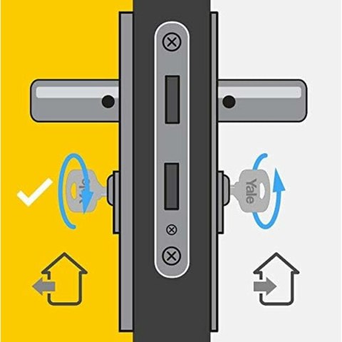 Zamknięcie Yale Mosiądz Okrągły