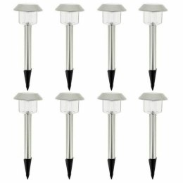 Lampa słoneczna Lumisky Alesia LED Srebrzysty Stal nierdzewna Zimna Biel (8 Sztuk)