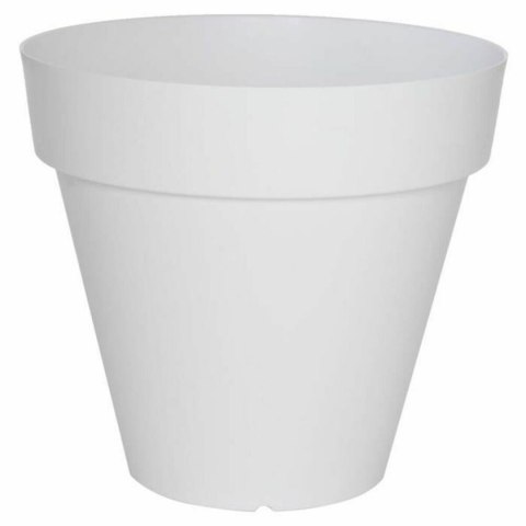 Doniczka Riviera Biały Plastikowy Kwadratowy Ø 50 cm