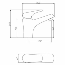 Kran jednouchwytowy Rousseau Kiopta Metal Mosiądz