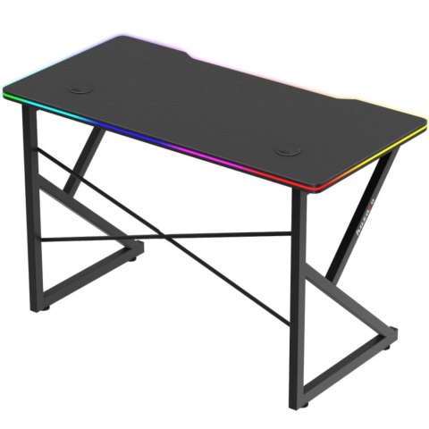 Biurko gamingowe dla graczy LED RGB HERO 1.7 120x60cm - czarny