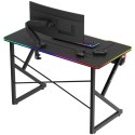 Biurko gamingowe dla graczy LED RGB HERO 1.7 120x60cm - czarny
