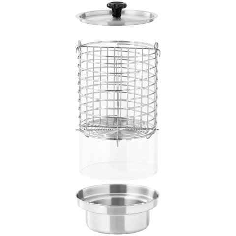 Podgrzewacz do hot dogów 4 szpikulce na bułki pojemnik na 30 kiełbasek 650 W