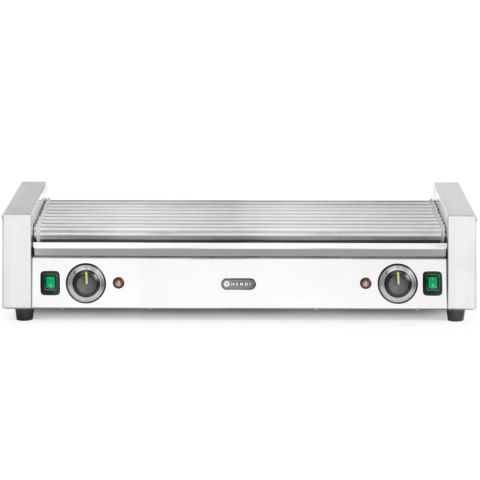 Podgrzewacz grill rolkowy do parówek hot-dogów dwustrefowy XL 14 rolek 65 cm 2000 W