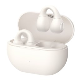 Słuchawki bezprzewodowe douszne otwarte Bass 15 Clip OWS z kablem USB-C - białe