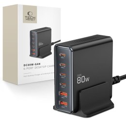 Stacja ładująca do urządzeń 4x USB-C 2x USB-A 80W