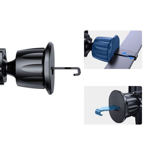 Uchwyt samochodowy do telefonu na kratkę nawiewu z MagSafe N51 - czarny