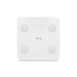 Cyfrowa Waga Łazienkowa SPC Internet ATENEA FIT 3 Biały szkło hartowane 180 kg 50 x 50 x 28 cm