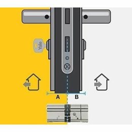 Cylinder bezpieczeństwa Yale 40 x 50 mm Mosiądz