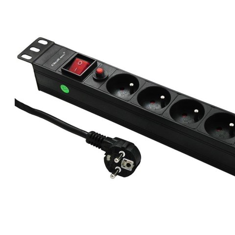 Listwa zasilająca Qoltec do RACK 19&quot; 1U 16A PDU CB 6xSCHUKO 2m