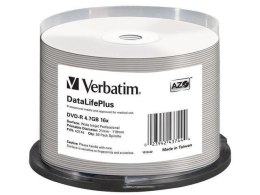 Płyty DVD-R Verbatim 4.7GB X16 AZO DL+ printable NO ID (50 Cake)