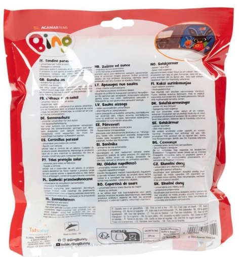 Osłona przeciwsłoneczna na boczne okno BING, 2 sztuki