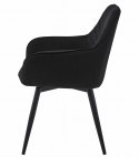 Krzesło NANA360 - czarny aksamit / nogi czarne x 2