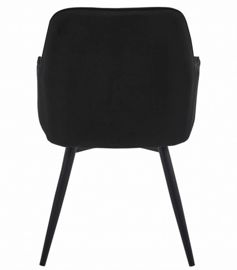 Krzesło NANA360 - czarny aksamit / nogi czarne x 2