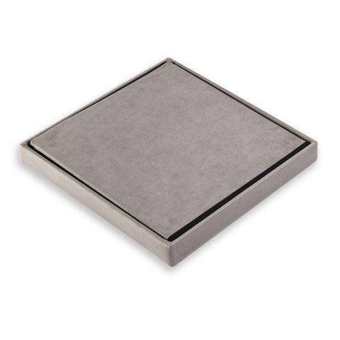 Pufa składana L z guzikami - 38x38x38cm aksamit beż x 8