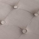 Pufa składana L z guzikami - 38x38x38cm aksamit beż x 8