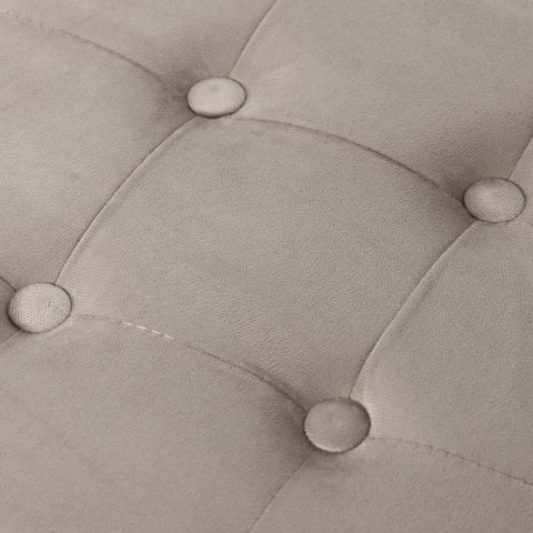 Pufa składana L z guzikami - 38x38x38cm aksamit beż x 8