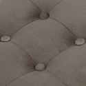 Pufa składana L z guzikami - 38x38x38cm aksamit brąz x 8
