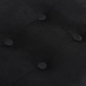 Pufa składana L z guzikami - 38x38x38cm aksamit czarna