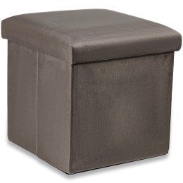 Pufa składana M - 30x30x30cm aksamit brąz x 16