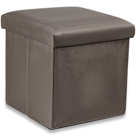 Pufa składana M - 30x30x30cm aksamit brąz x 16