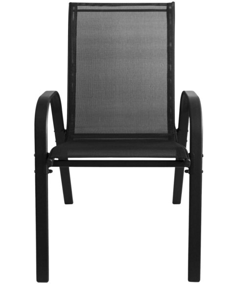 Stół kwadrat ISLAND 70cm + 4x Krzesło SOFIA czarne