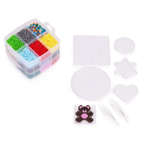 Koraliki do prasowania zestaw XXL 9000 sztuk kuferek szablony