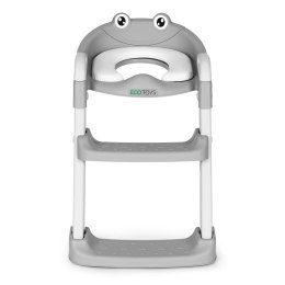 Nakładka na toaletę dla dzieci ze schodkami i drabinką szara ECOTOYS