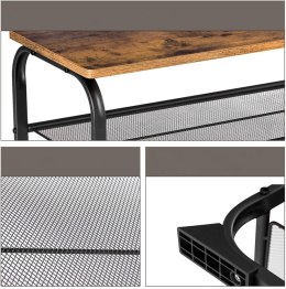 Regał na buty z siedziskiem loftowy 2 półki