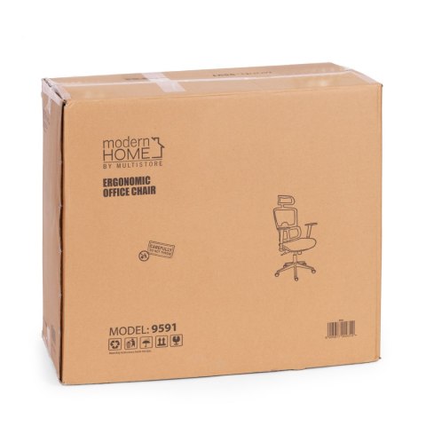 Fotel biurowy obrotowy ergonomiczny regulacja wysokości czarny ModernHome