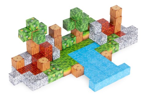 Klocki magnetyczne konstrukcyjne zestaw dla dzieci 119 elementów sześciany