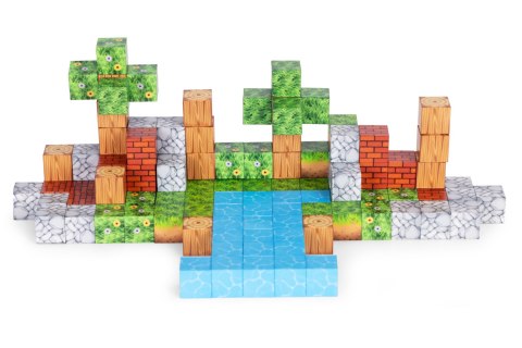 Klocki magnetyczne konstrukcyjne zestaw dla dzieci 119 elementów sześciany