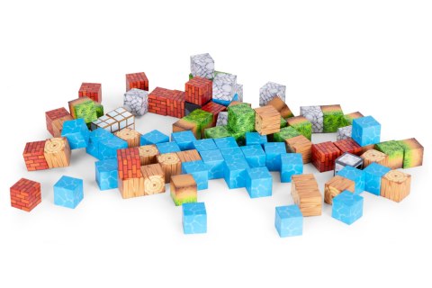 Klocki magnetyczne konstrukcyjne zestaw dla dzieci 87 elementów sześciany