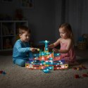 Klocki magnetyczne tor kulkowy LED klocki konstrukcyjne kulodrom 166 elementów