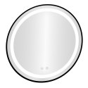 Lustro łazienkowe LED okrągłe ścienne 60 cm 3 barwy anti-fog włącznik dotykowy ModernHome