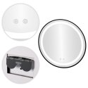Lustro łazienkowe LED okrągłe ścienne 60 cm 3 barwy anti-fog włącznik dotykowy ModernHome