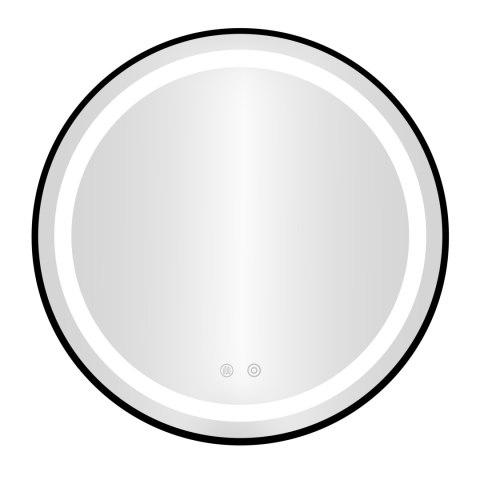 Lustro łazienkowe LED okrągłe ścienne 80 cm 3 barwy anti-fog włącznik dotykowy ModernHome